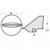 Anod Mercury trim tab 35CP si peste, din aluminiu