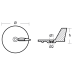 Anod Yamaha trim tab 20-50CP din aluminiu Anod Yamaha trim tab 20-50CP din aluminiu