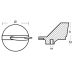 Anod Yamaha trim tab 200-300CP din aluminiu Anod Yamaha trim tab 200-300CP din aluminiu