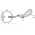 Anod Yamaha trim tab V6-150-225CP din aluminiu Anod Yamaha trim tab V6-150-225CP din aluminiu