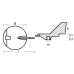 Anod Yamaha trim tab counter-rotation 150-200CP din aluminiu Anod Yamaha trim tab counter-rotation 150-200CP din aluminiu