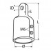 Terminatie cadru biminitop "clopotel" inox 316 H.D. - 2 suruburi
