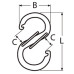 Carabina "S" din aluminiu - dubla siguranta Carabina "S" din aluminiu - dubla siguranta