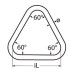 Inel "triunghi" A2, AISI 304 - Marinetech
