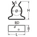 Suport clip din inox A2-AISI 304 cange/vasla Suport clip din inox A2-AISI 304 cange/vasla