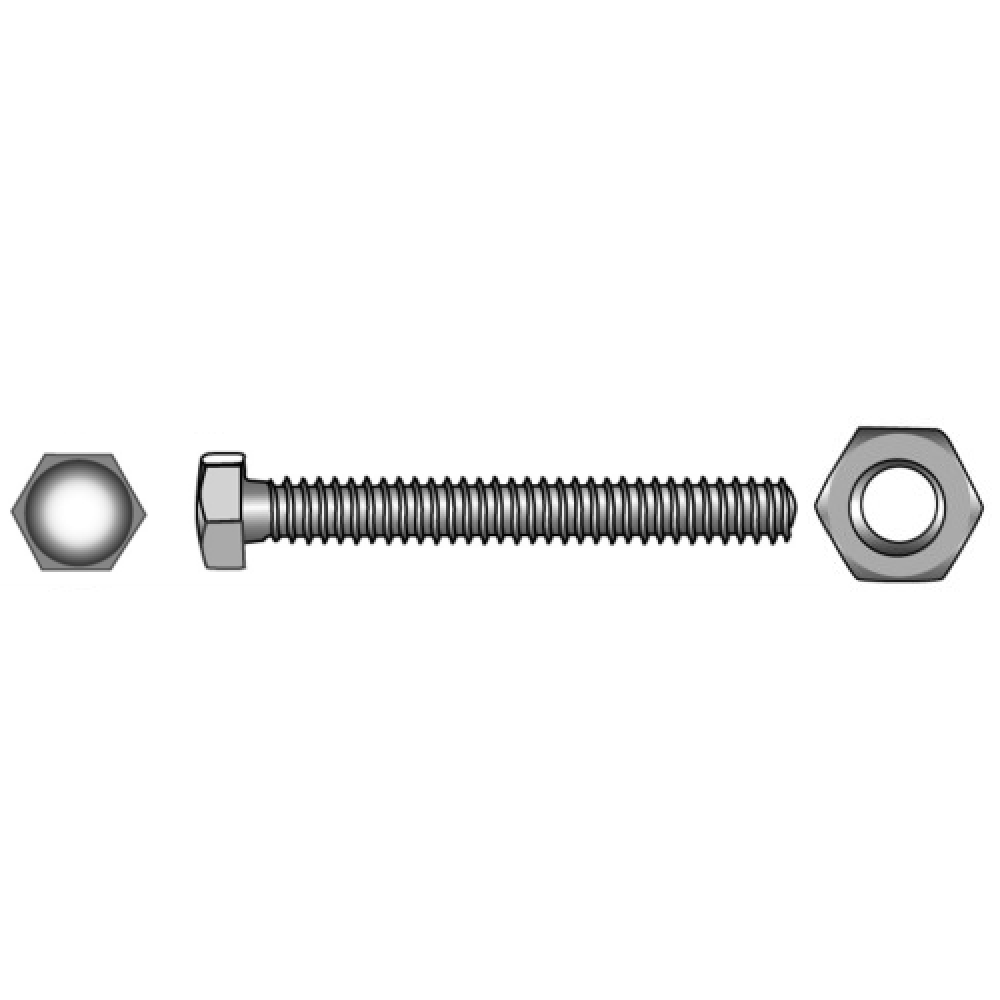 Surub(cap hexagonal), DIN 933 + piulita DIN 934, inox A4, AISI316