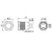 Intrerupator inox cu LED alb Intrerupator inox cu LED alb