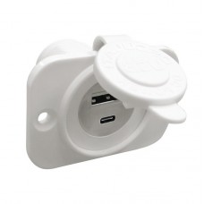 Priza marina dubla USB si micro USB alba Priza marina dubla USB si micro USB alba