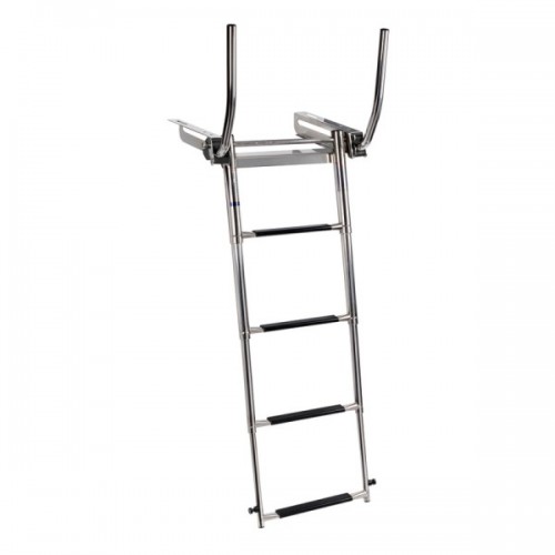EasyUp scara telescopica inox 4 trepte pentru platforma cu manere EasyUp scara telescopica inox 4 trepte pentru platforma cu manere
