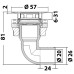 Tub evacuare apa cockpit/punte cu capc inox si cot 90° Tub evacuare apa cockpit/punte cu capc inox si cot 90°