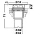 Tub evacuare apa cockpit/punte cu capc inox Tub evacuare apa cockpit/punte cu capc inox