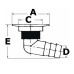 Tub evacuare apa cockpit/punte cu sita si cot 90°
